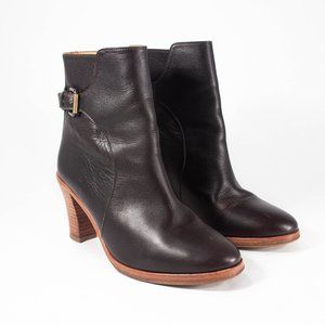 APC Leather Buckle Ankle Boots